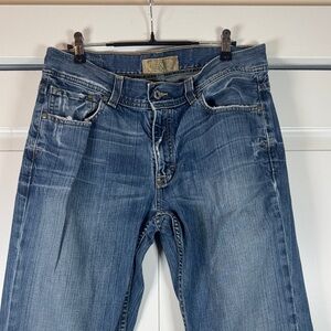 Men’s BKE Blue Denim Distressed Jeans 32 X34